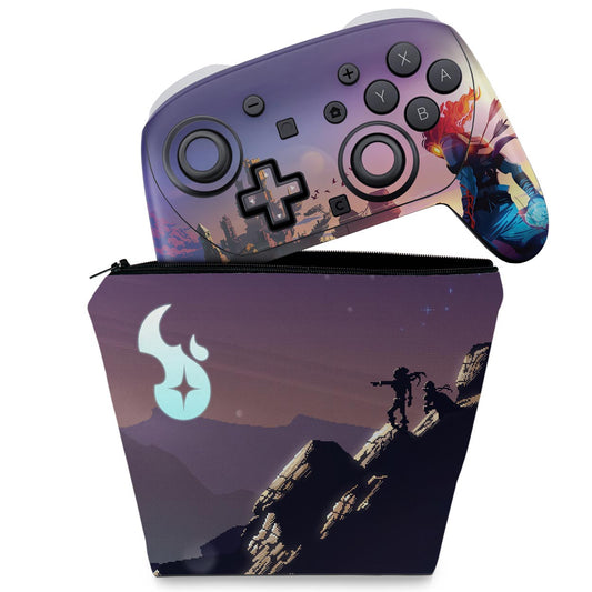 KIT Capa Case e Skin Anti-Rage Nintendo Switch 2 Pro Controle - Dead Cells