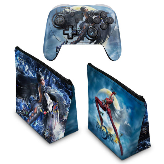 KIT Capa Case e Skin Anti-Rage Nintendo Switch 2 Pro Controle - Bayonetta 2 - Pop Arte Skins - foto 2
