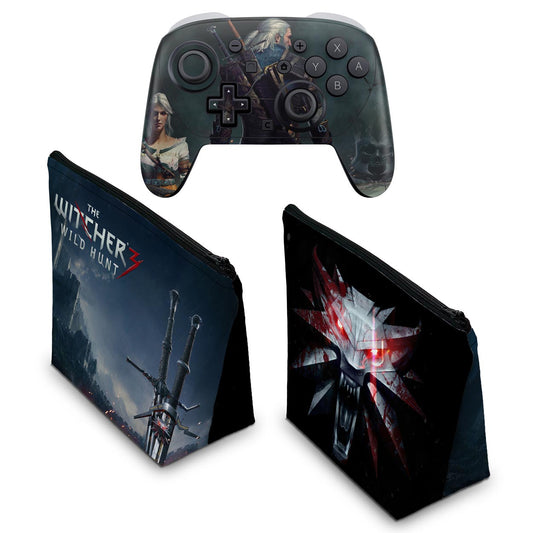 KIT Capa Case e Skin Anti-Rage Nintendo Switch 2 Pro Controle - The Witcher 3: Wild Hunt - Pop Arte Skins - foto 2