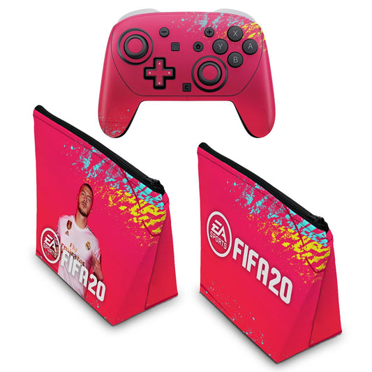 KIT Capa Case e Skin Anti-Rage Nintendo Switch 2 Pro Controle - Fifa 20 - Pop Arte Skins - foto 2