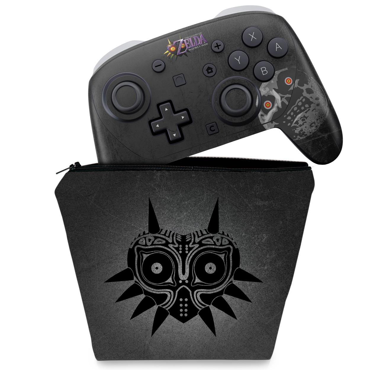 KIT Capa Case e Skin Anti-Rage Nintendo Switch 2 Pro Controle - Zelda: Majoras Mask