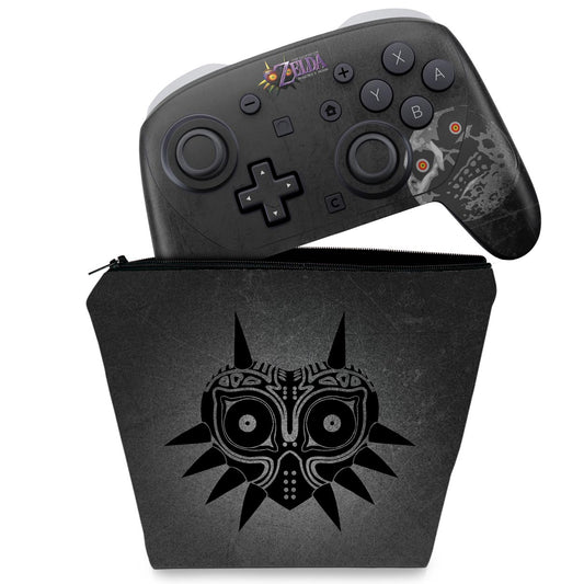 KIT Capa Case e Skin Anti-Rage Nintendo Switch 2 Pro Controle - Zelda: Majoras Mask