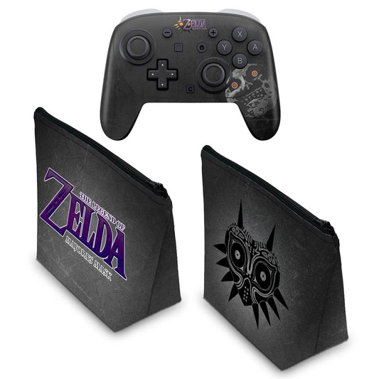 KIT Capa Case e Skin Anti-Rage Nintendo Switch 2 Pro Controle - Zelda: Majoras Mask - Pop Arte Skins - foto 2