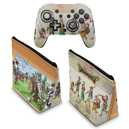 KIT Capa Case e Skin Anti-Rage Nintendo Switch 2 Pro Controle - Dragon Quest - Pop Arte Skins - foto 2
