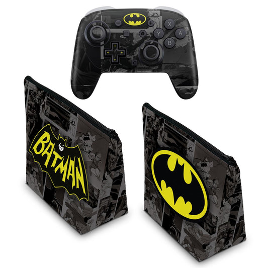KIT Capa Case e Skin Anti-Rage Nintendo Switch 2 Pro Controle - Batman Comics - Pop Arte Skins - foto 2