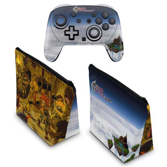 KIT Capa Case e Skin Anti-Rage Nintendo Switch 2 Pro Controle - Chrono Trigger - Pop Arte Skins - foto 2