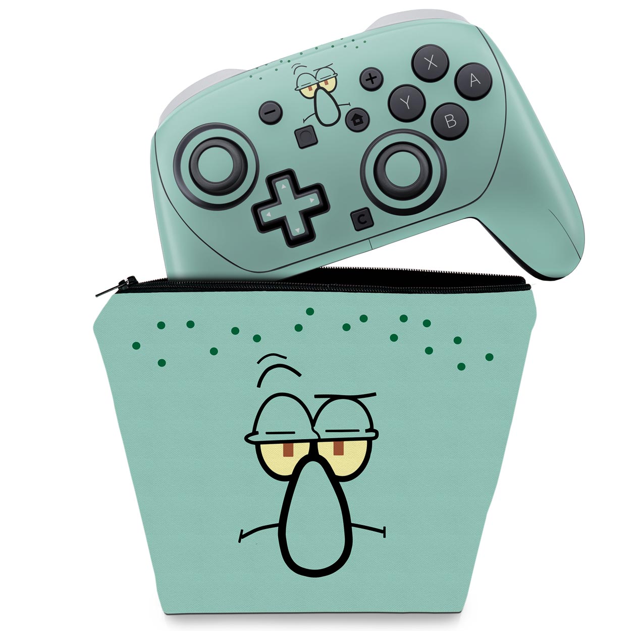 KIT Capa Case e Skin Anti-Rage Nintendo Switch 2 Pro Controle - Modelo 049
