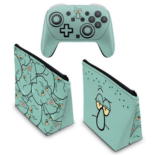 KIT Capa Case e Skin Anti-Rage Nintendo Switch 2 Pro Controle - Modelo 049 - Pop Arte Skins - foto 2