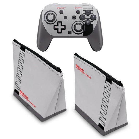 KIT Capa Case e Skin Anti-Rage Nintendo Switch 2 Pro Controle - Nintendinho Nes - Pop Arte Skins - foto 2