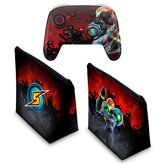 KIT Capa Case e Skin Anti-Rage Nintendo Switch 2 Pro Controle - Modelo 053 - Pop Arte Skins - foto 2