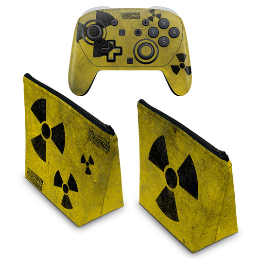 KIT Capa Case e Skin Anti-Rage Nintendo Switch 2 Pro Controle - Radioativo - Pop Arte Skins - foto 2