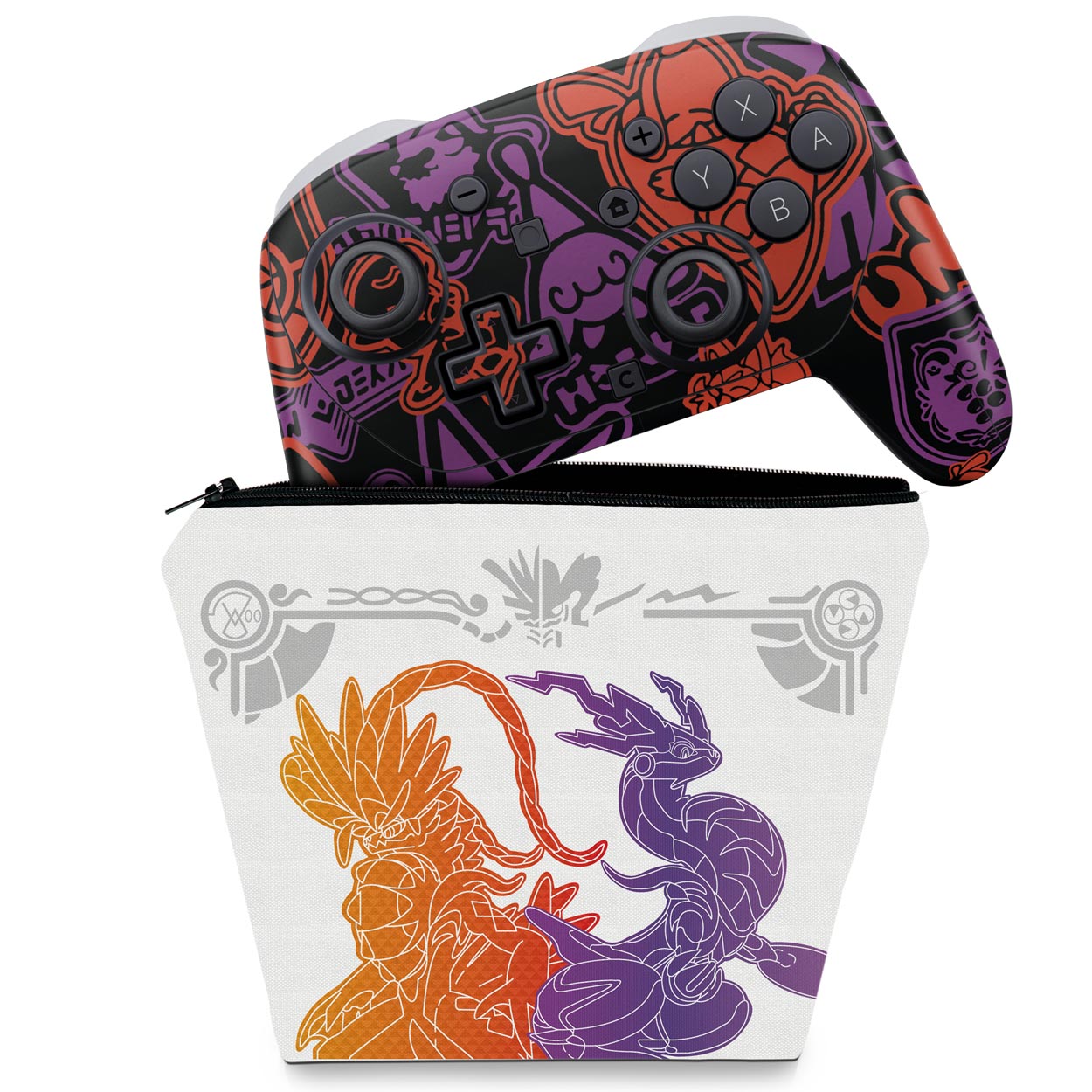 KIT Capa Case e Skin Anti-Rage Nintendo Switch 2 Pro Controle - Modelo 064