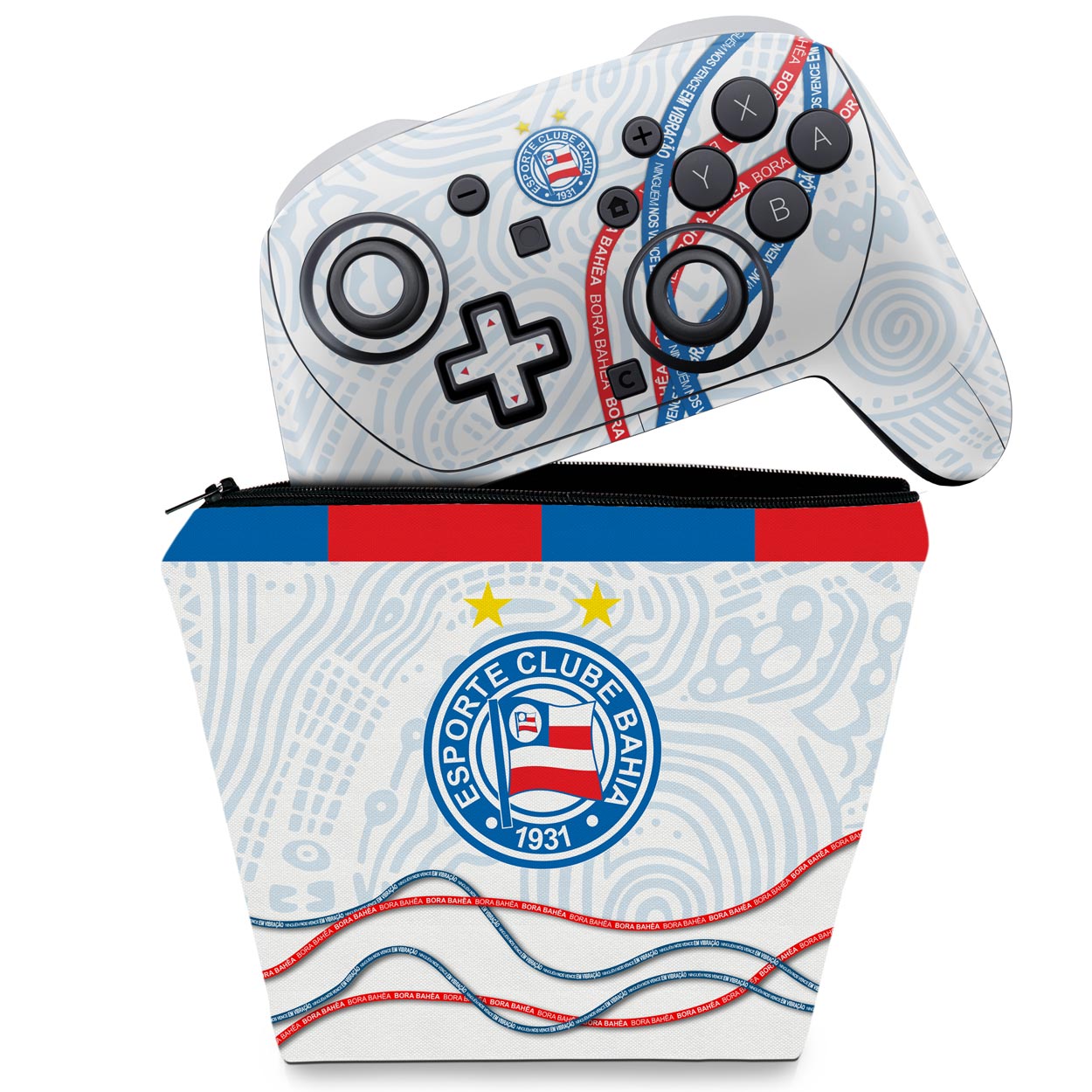KIT Capa Case e Skin Anti-Rage Nintendo Switch 2 Pro Controle - Bahia A