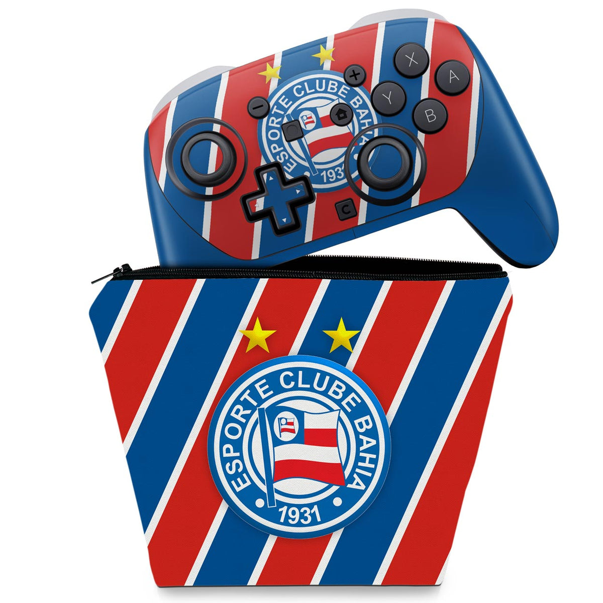 KIT Capa Case e Skin Anti-Rage Nintendo Switch 2 Pro Controle - Bahia B