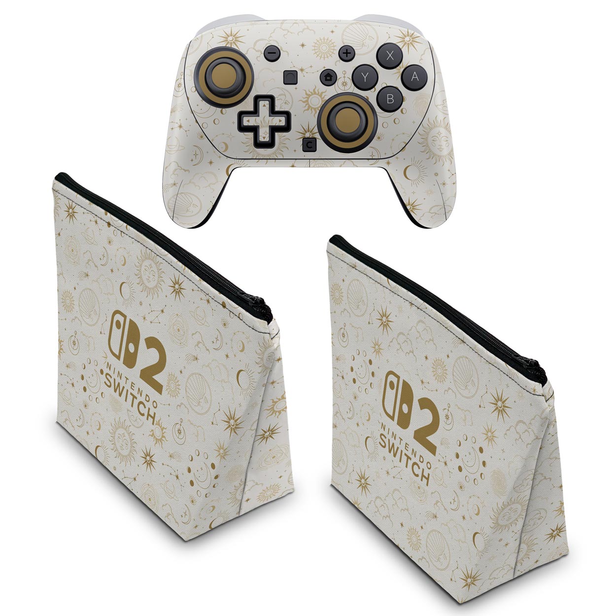 KIT Capa Case e Skin Anti-Rage Nintendo Switch 2 Pro Controle - Astros