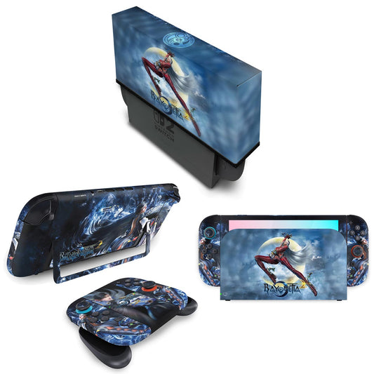 KIT Capa Anti Poeira e Skin Anti-Rage Nintendo Switch 2 - Bayonetta 2