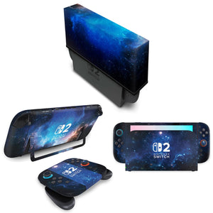 KIT Capa Anti Poeira e Skin Anti-Rage Nintendo Switch 2 - Universo Cosmos
