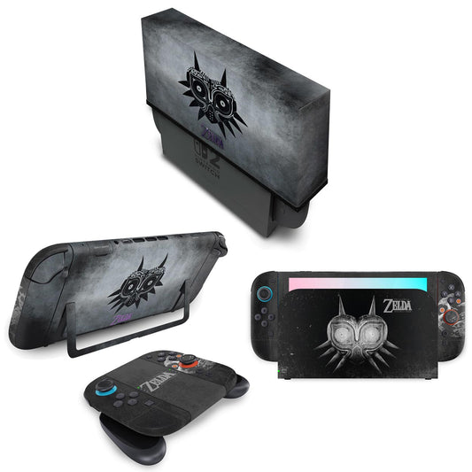 KIT Nintendo Switch 2 Skin Anti-Rage e Capa Anti Poeira - Zelda: Majoras Mask