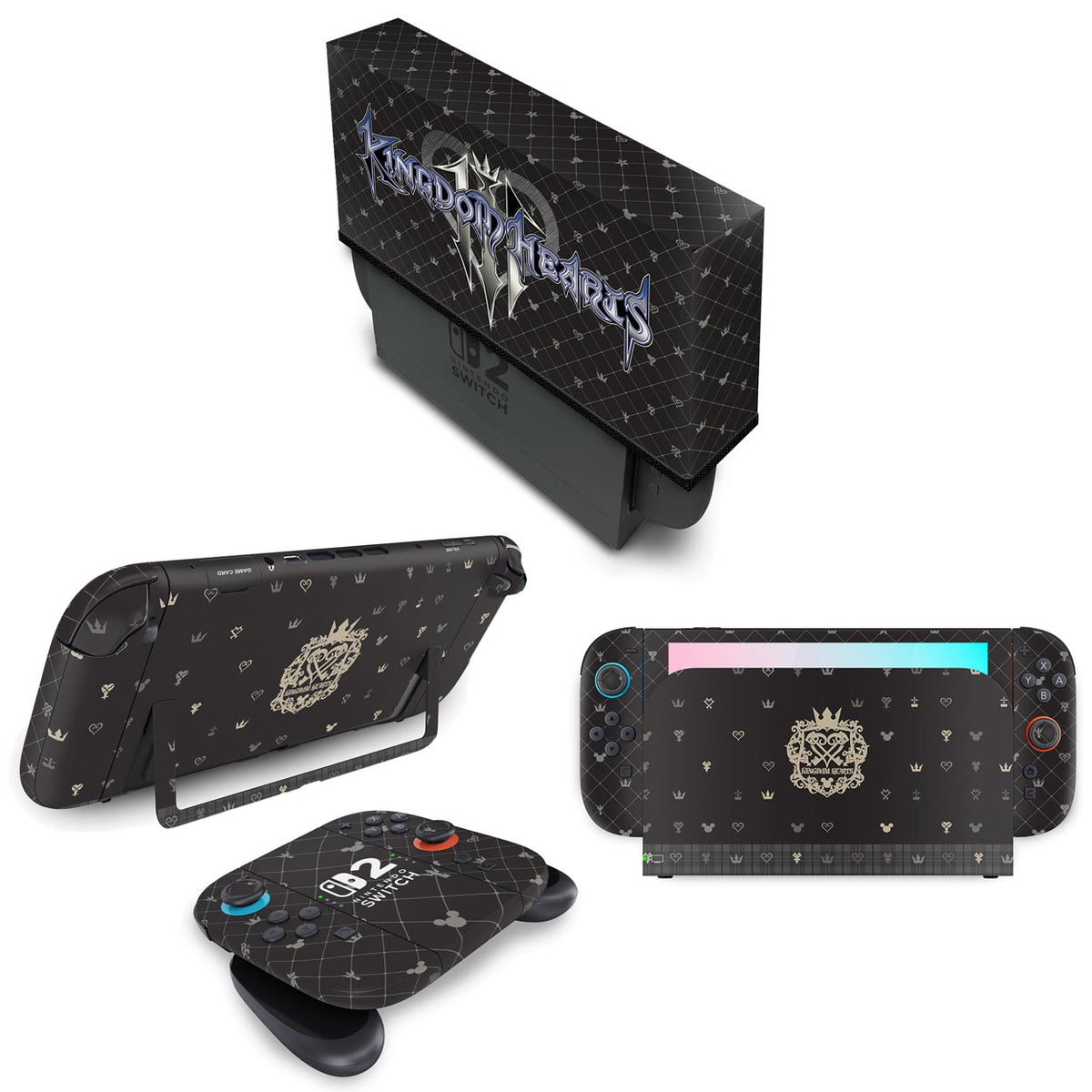 KIT Capa Anti Poeira e Skin Anti-Rage Nintendo Switch 2 - Kingdom Hearts 3