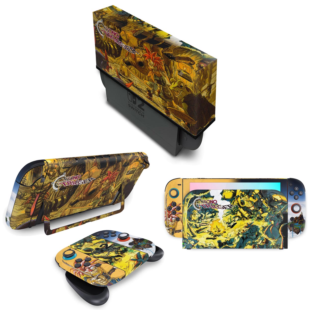 KIT Capa Anti Poeira e Skin Anti-Rage Nintendo Switch 2 - Chrono Trigger
