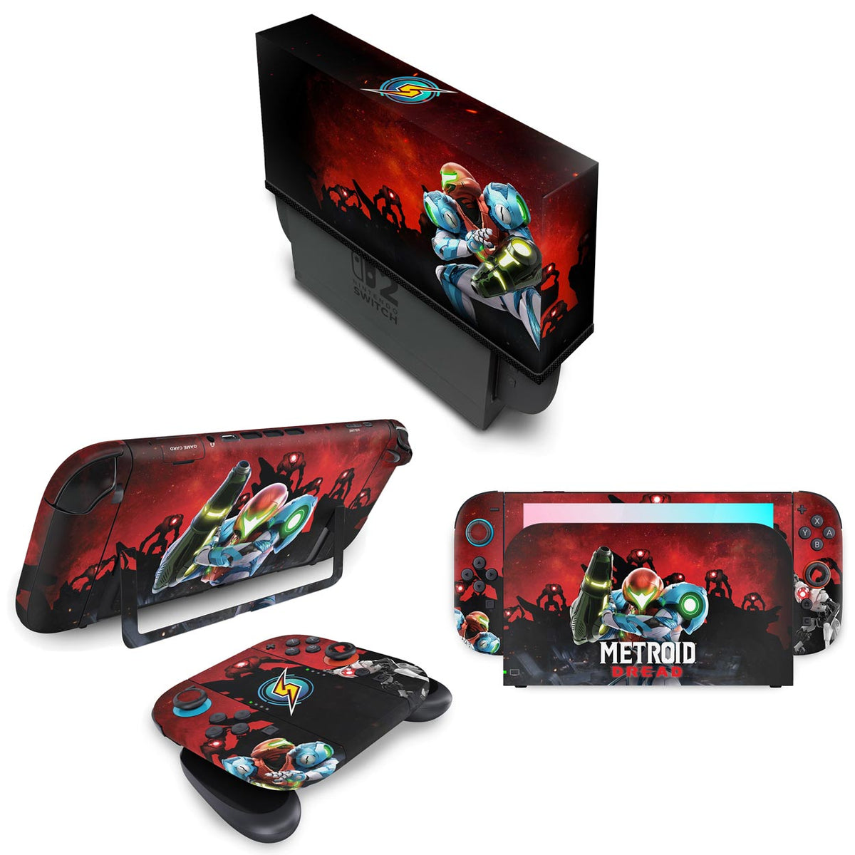 KIT Nintendo Switch 2 Skin Anti-Rage e Capa Anti Poeira - Modelo 053