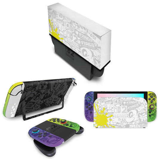 KIT Nintendo Switch 2 Skin Anti-Rage e Capa Anti Poeira - Modelo 066