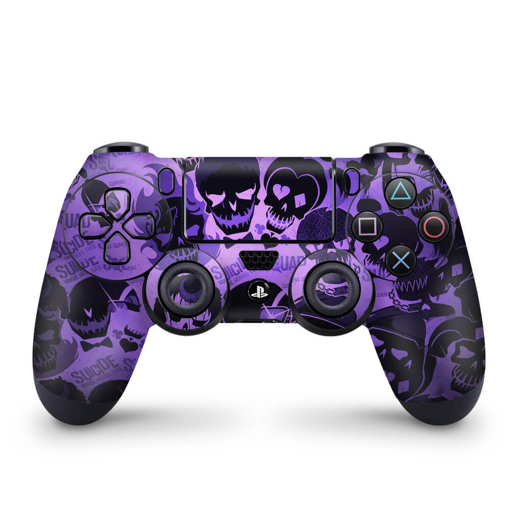 Skin Anti-Rage PS4 Controle - Esquadrão Suicida #D - Pop Arte Skins