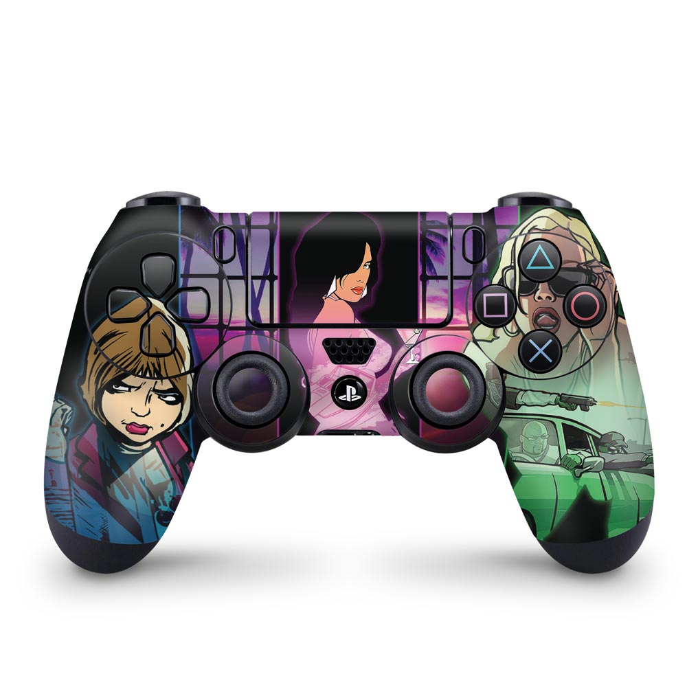 Skin Anti-Rage PS4 Controle - GTA The Trilogy - Pop Arte Skins