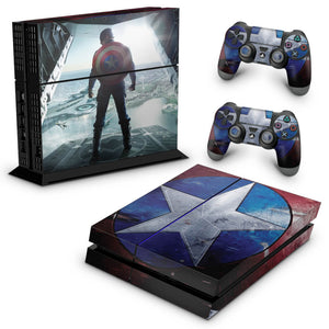 Skin Anti-Rage PS4 Fat - Capitao America - Pop Arte Skins