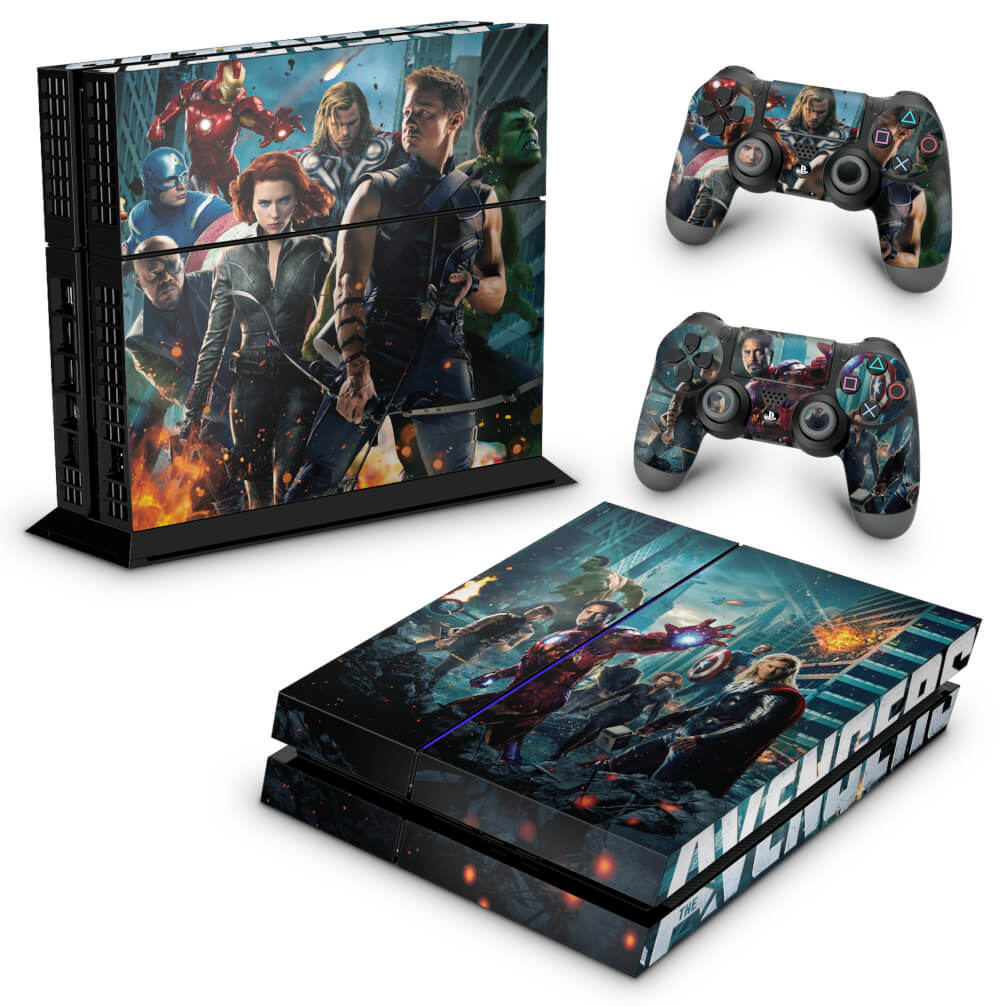 Skin Anti-Rage PS4 Fat - The Avengers - Os Vingadores - Pop Arte Skins