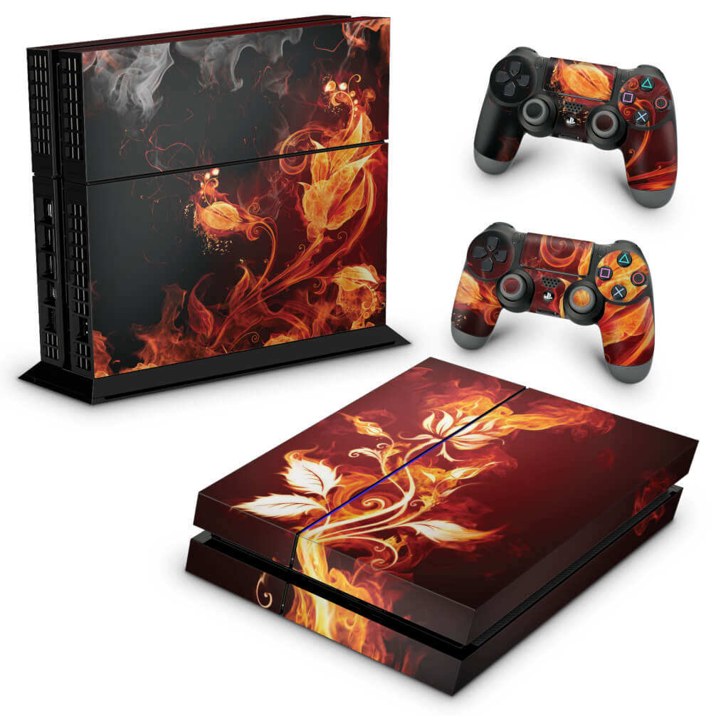 Skin Anti-Rage PS4 Fat - Fire Flower - Pop Arte Skins