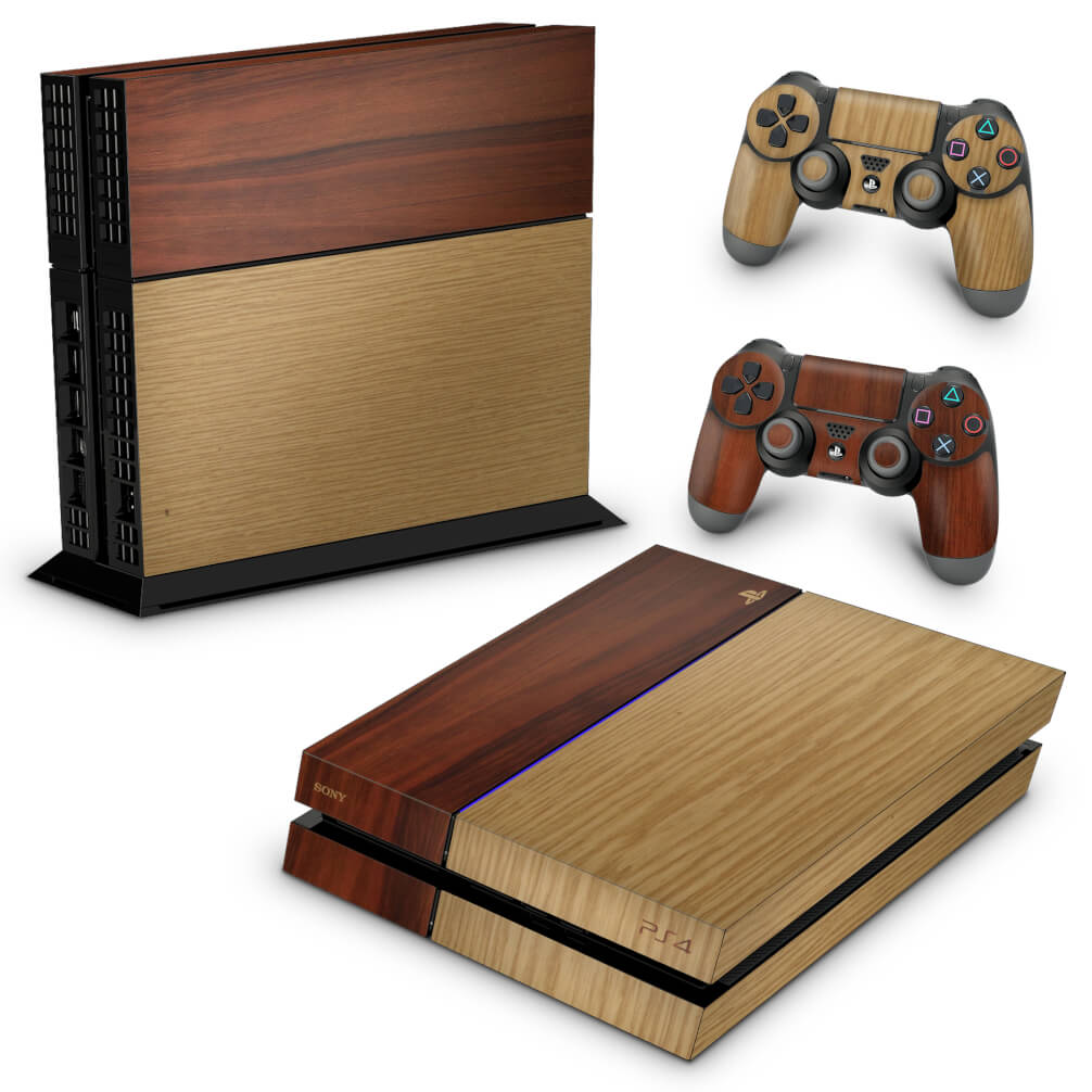 Skin Anti-Rage PS4 Fat - Textura Madeira