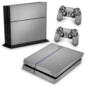 Skin Anti-Rage PS4 Fat - Aço Escovado Cinza