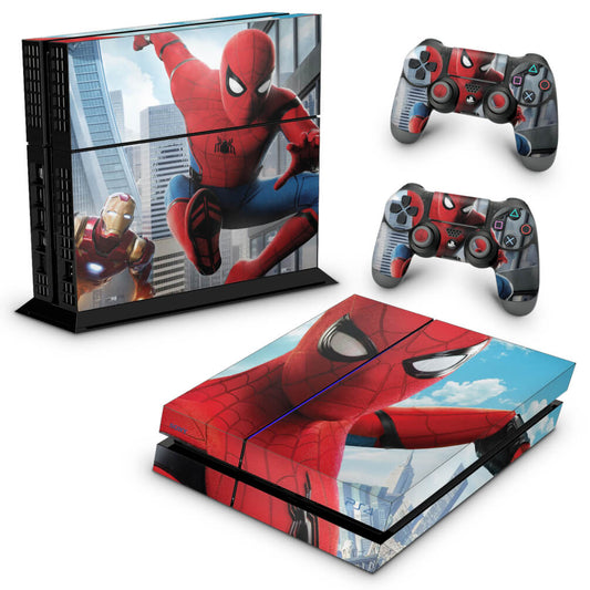 PS4 Fat Skin Anti-Rage - Spiderman - Homem Aranha Homecoming