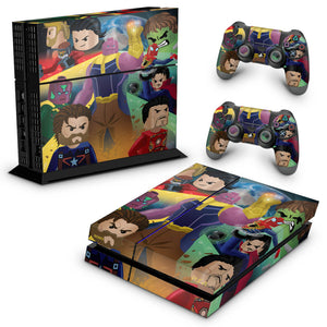 Skin Anti-Rage PS4 Fat - Lego Avengers Vingadores - Pop Arte Skins
