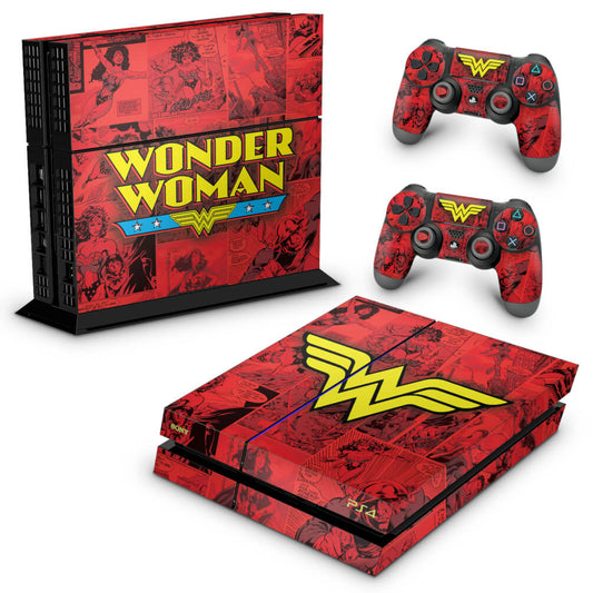 PS4 Fat Skin Anti-Rage - Mulher Maravilha Comics