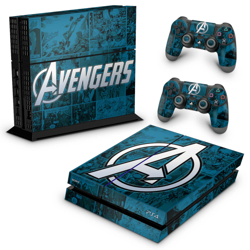 PS4 Fat Skin Anti-Rage - Avengers Vingadores Comics