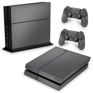 Skin Anti-Rage PS4 Fat - Fibra de Carbono Cinza Grafite