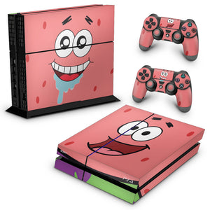 Skin Anti-Rage PS4 Fat - Patrick Bob Esponja - Pop Arte Skins