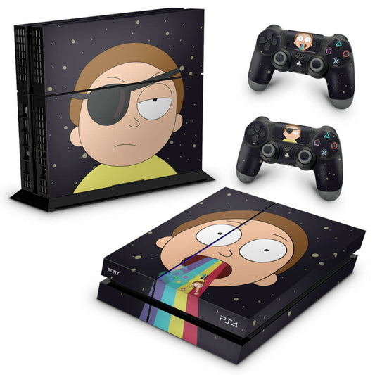 PS4 Fat Skin Anti-Rage - Morty Rick and Morty
