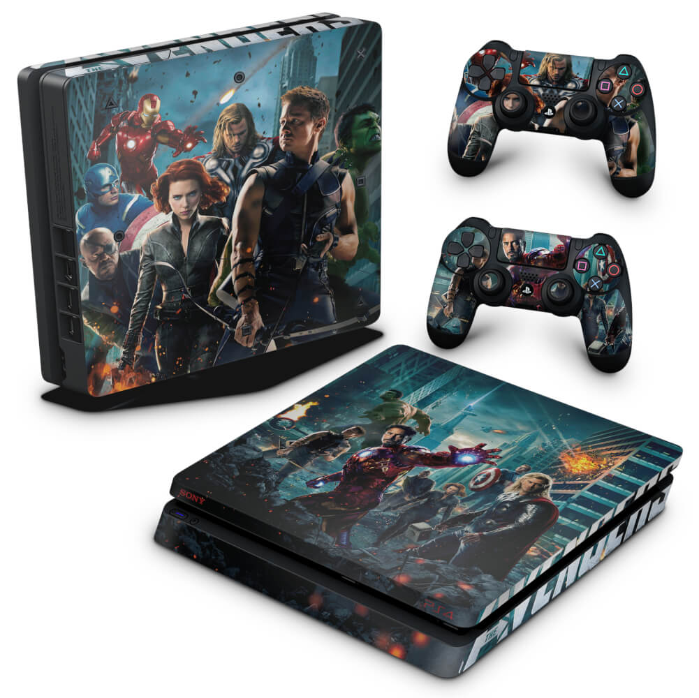 Skin Anti-Rage PS4 Slim - The Avengers - Os Vingadores