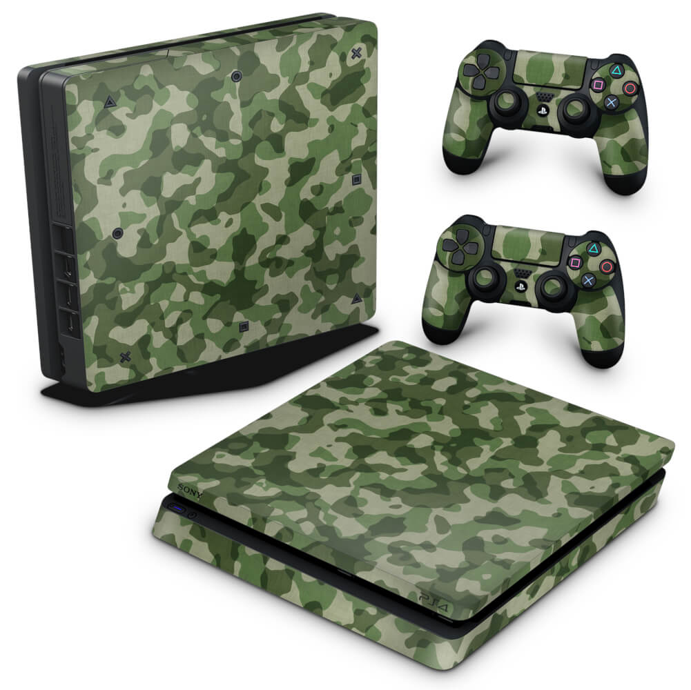Skin Anti-Rage PS4 Slim - Camuflagem Exercito