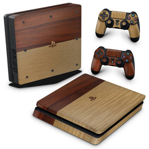 Skin Anti-Rage PS4 Slim - Textura Madeira