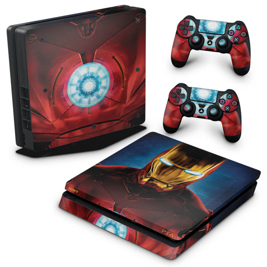 Skin Anti-Rage PS4 Slim - Iron Man - Homem de Ferro