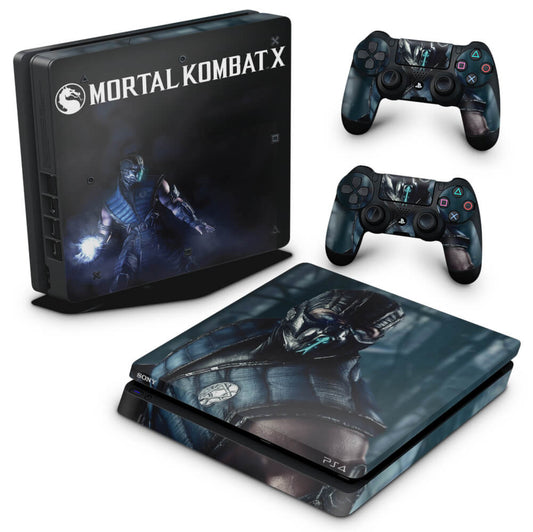 Skin Anti-Rage PS4 Slim - Mortal Kombat X - Sub Zero