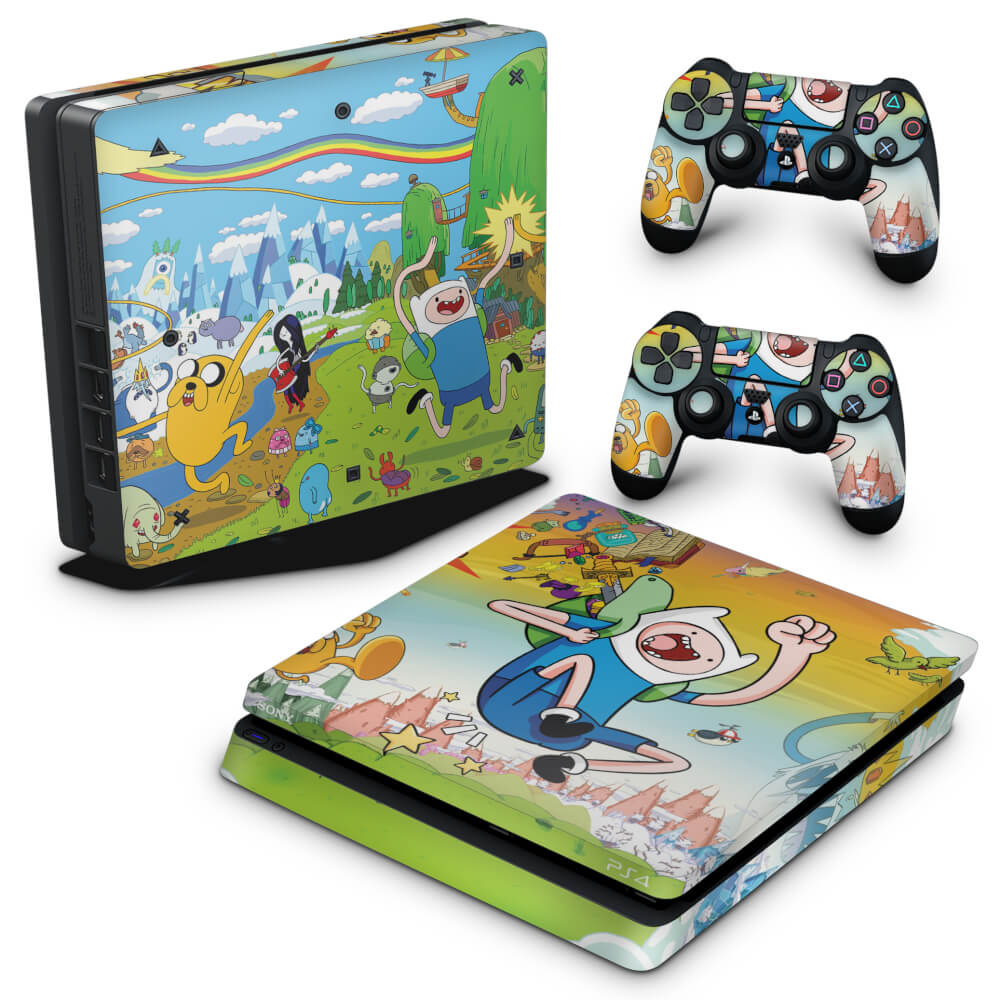 Skin Anti-Rage PS4 Slim - Hora de Aventura