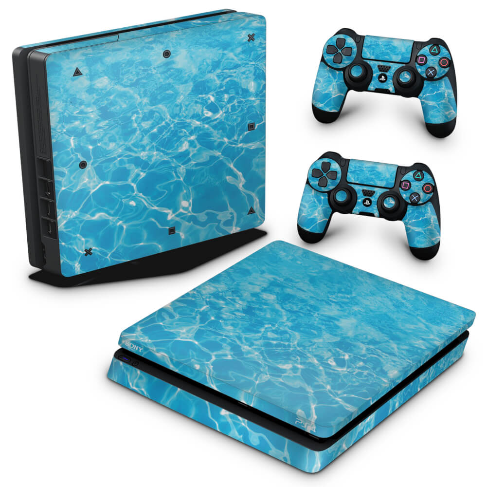 Skin Anti-Rage PS4 Slim - Aquático Água
