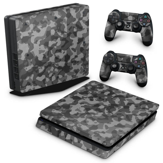 Skin Anti-Rage PS4 Slim - Camuflagem Cinza