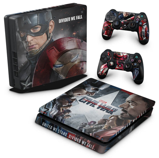 Skin Anti-Rage PS4 Slim - Capitão America - Guerra Civil