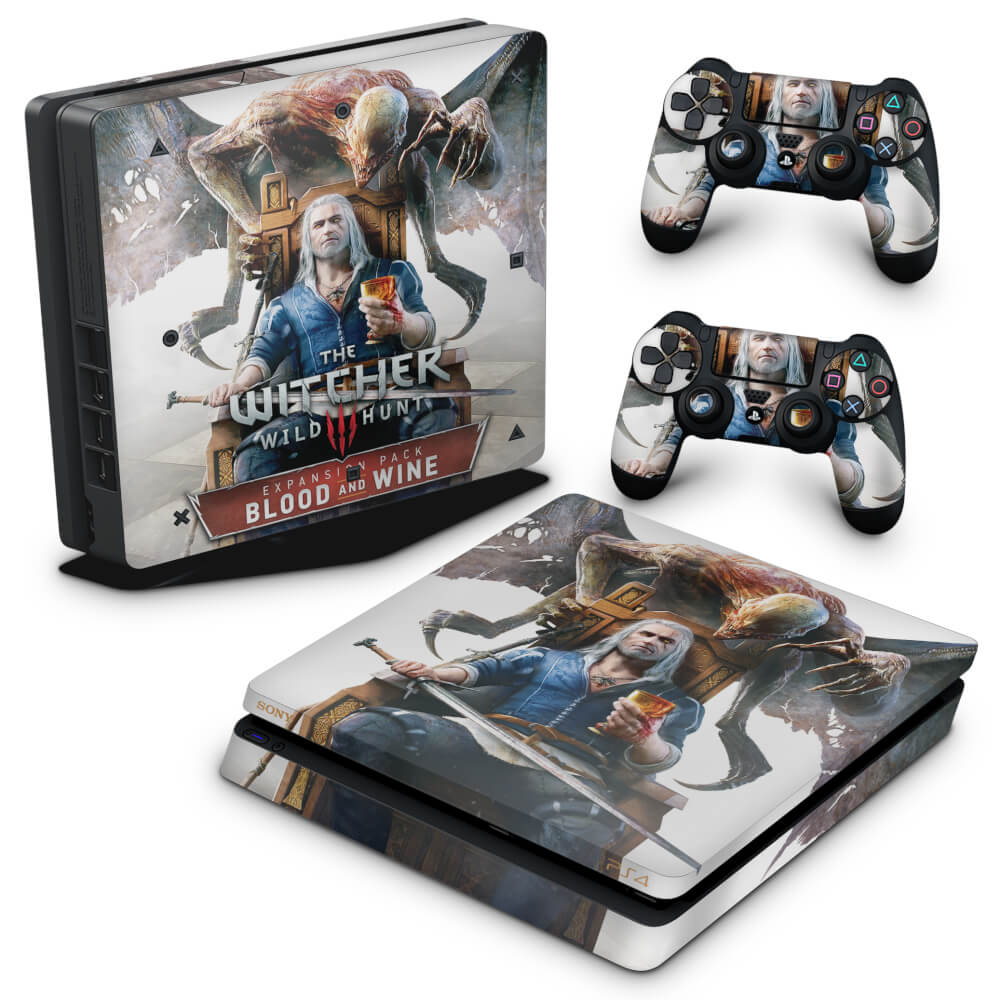 Skin Anti-Rage PS4 Slim - The Witcher 3: Wild Hunt - Blood and Wine